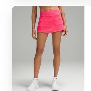 Lululemon Pace Rival Mid Skirt Lip Gloss Pink size 6